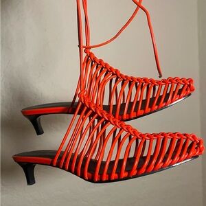 Women's Strappy Red Heels